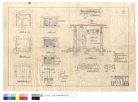 藏品(平,正,背,左右側面圖、基礎平面圖、屋面結構配置平面圖、S1、CS1、F1、C1配筋剖面圖、A-A剖面圖、B1 BEAM、剖面圖)的圖片