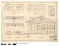 藏品(宿舍平,正,背,左,右側,剖面圖、屋架平面圖、門窓表)的圖片