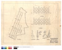 藏品(平面圖、正,背面圖、A-A,甲-甲~乙-乙斷面圖、A柱側面圖、B,A柱詳細圖)的圖片