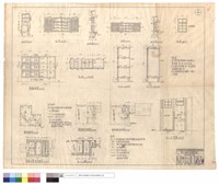 藏品(門,窗圖,剖面圖、壁櫥正面,C-C~D-D圖、電氣配置圖、原有廁所,改建後,新建化糞池平,剖面圖)的圖片