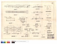 藏品(蓋板箱涵正,平面,正剖,剖面圖、鐵絲圍籬正視,窨井詳細圖、場地道路,場地,盲溝路面,盲溝,自用道路卵石級配舖設斷面圖、原灌溉渠填土夯實,(A),(B)灌溉溝改道平均,(C)斷面圖、R.C.高壓暗管斷面圖)的圖片