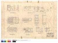 藏品(廁洗間剖面圖、壁櫥立,剖面圖、化糞池平,剖面圖、給水及汙水平面圖、升位圖、電氣配置圖)的圖片