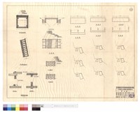 藏品(原木箱涵,擋墻斷面圖、原木擋墻部份詳細圖、正,平面圖、A-A,B-B斷面圖)的圖片
