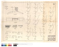 藏品(平,正面圖、左,中,右橋台、左,右翼墻)的圖片