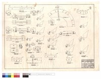 藏品(駁坎,駁坎管涵,正面,橫斷面,平面圖、出,進水口正面、A-A剖面、管涵剖,平,正面圖、護欄詳細圖)的圖片