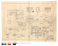 藏品(平,正,側,背面圖、地基,RB圖、4,2M路斷面,暗溝斷面圖、廁所平,斷面,FG'斷面圖、S1,RB,C1詳圖、門柱平,立面圖,柱詳細圖)的圖片