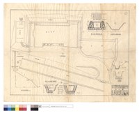 藏品(平面配置圖、排雨水明溝,踏步,路口暗溝,下部防洪溝,彎道左側邊溝斷面圖)的圖片