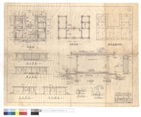藏品(平面,正,背,左,右立面圖、基礎,屋頂結構平面圖、A-A剖面圖、踏步版,C2,F2,門明細圖)的圖片