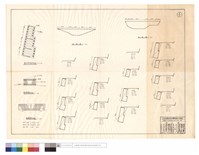 藏品(原木擋墻斷面圖、原木橫溝斷,平面圖、正面圖)的圖片