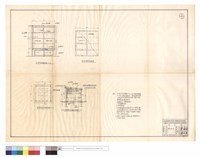 藏品(拉門及隔牆詳圖、臥室床舖架平面圖、雷管儲存所棚平,剖面圖)的圖片