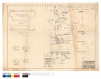 藏品(正,平面圖、欄杆及各部材,聯結材接合圖、角撐各部接頭圖、橋墩平面圖)的圖片