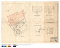 藏品(平面圖、刺鉄絲網正面圖、填埋卵石,場地舖設,駁坎平均斷面圖)的圖片