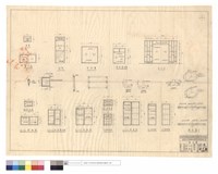 藏品(廁窗,後左窗,右側,前後窗、後門,前大門、防風板、L,T型鐵板、丙插座、甲上,乙下片、斷面圖)的圖片