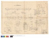藏品(S1S'1CS2版配筋剖面、B1~B3、C1,CS1、F1、化糞池平面,剖視圖、廁所,浴池剖視圖、衛生設備配置圖,吸頂盆罩燈,給水及汙水昇位圖、灶正面,煙囪剖面圖、電氣線路圖)的圖片