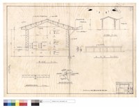 藏品(剖面圖、鋼架及鋼桁結合處、鋼桁與石棉瓦連接詳圖、側,正面圖)的圖片
