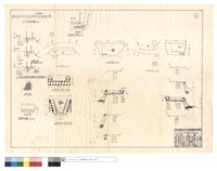 藏品(水泥樁,護欄,涵管引水溝,進水口詳細圖、910線炸葯庫鉄絲網等整修詳細圖、炸藥庫平面圖、平,正面圖)的圖片