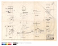 藏品(辦公室飯廳臥室窗外裝設紗網、廠房屋頂裝設避雷針、工程隊房屋示意圖、儲藏室側,正,平面圖、康樂室,後走廊正,側面圖、天溝、廚房側,平面圖)的圖片