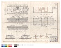 藏品(辦公室平,正,背面,右,左側面圖、基礎,屋架平面圖、F1~F3)的圖片