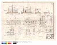 藏品(剖面圖、盥洗台,展開詳圖、灶台水池洗菜池詳圖、煙囪,浴室剖面詳圖、厨房工作橱,剖,平,立面圖)的圖片