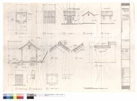 藏品(平面,正,側,背立,剖面圖、不锈鋼空花門、古銅色鋁窗、屋頂,結構平面圖、詳圖)的圖片