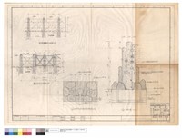 藏品(杉木刺網欄杆,進出口木門正面圖、中國厂代神木園标誌平,剖面圖)的圖片