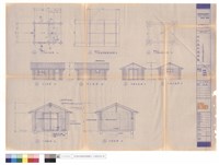 藏品(電机房小木屋平面、立面、剖面圖)的圖片