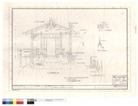 藏品(斷面圖、屋面交叉壓條木詳圖、台階斷面圖)的圖片