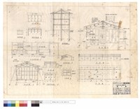 藏品(無双窓,窗明細圖、厠所正,平,剖面圖、浴厨室A-A剖,剖面,正,平面,左側面圖、剖,正,平面圖)的圖片