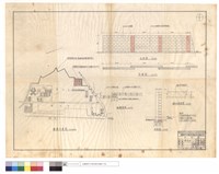 藏品(圍墻位置圖、正,平,剖面圖、配筋,舖砂石剖面圖)的圖片