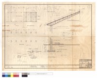 藏品(平面,屋頂結構平面圖、基礎平面圖、C1柱子,TRUSS剖面、鋼桁與石棉瓦連接詳圖、A-A剖面圖)的圖片