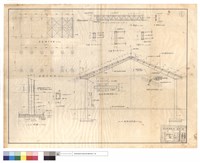 藏品(氣乾棚平面圖、基礎平面圖、C1F1詳圖、P1橫梁,大樑A-A~C-C、A-A鋼架剖面圖)的圖片