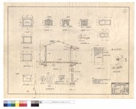 藏品(平,正背面,右,左側面圖、基礎,屋面平面圖、照明平面,配電盤詳圖、剖面圖,雨庇配筋詳圖,柱基、窗,門圖、增建位置示意圖)的圖片