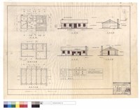 藏品(平,正,背面,右,左側面圖、基礎,屋架平面圖、裝飾表)的圖片