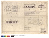 藏品(平,正,背面,左右側面圖、裝飾表、自來水衛生平面配置圖)的圖片