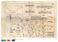 藏品(透水攔砂埧正,剖面,平面位置圖、A,B式單邊溝剖面、版涵接長2M剖面、平面圖、A-A,B-B剖面圖、駁坎,護坡正面,橫斷面圖、鋼筋排列平面圖、橫,縱縫鋼筋排列圖、过水路面橫斷面圖)的圖片