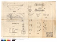 藏品(透水攔砂埧正,剖面,平面位置圖、A,B式單邊溝剖面、版涵接長2M剖面、正面圖、B-B,A-A剖面圖、橫斷面圖)的圖片