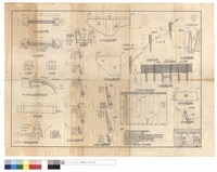 藏品(壓力管涵平面,A-A,B-B剖面圖,出水口正面圖、攔砂埧及邊溝平面,及單邊溝剖面圖、攔砂埧正面圖、管涵位置、双邊溝剖面、駁坎橫斷,正面圖、打樁編柵側,正面圖、各項構造物位置及數量概要、A-A擋水墻剖面圖、護坡正,剖面圖、)的圖片