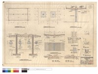 藏品(加油機棚版樑,地基平面圖、加油機棚剖面圖、加油機棚梁柱鋼筋,S版鋼筋配置詳細圖、照明灯及加油机配線圖、斷面、地下電纜埋設、NA-1001B、排水盲溝)的圖片