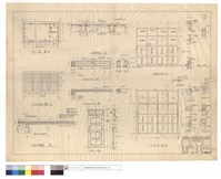 藏品(平面圖、屋架結構平面圖、屋面詳細圖、J1樑詳細圖,B1,B2、門,正,斷面圖、隔牆正面圖)的圖片