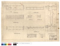 藏品(平面,正視,左,右視圖、梁版,基礎平面圖、電氣設備平面圖、負荷表、斷面詳細圖)的圖片