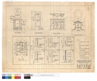 藏品(窨井蓋平面、面窨井剖面圖、小便斗隔間、拉式紗門改裝圖、煙囪頂罩詳圖、浴室平面索引圖)的圖片