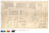 藏品(門,窗,紗窗,門圖、基礎平面圖、柱梁版布置圖、C,B1,B3、電氣配置圖、灶台平面圖)的圖片