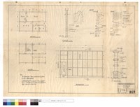 藏品(原有,改善平面圖、空心磚隔墻,掛鏡線、新建玻璃隔間,詳細圖)的圖片