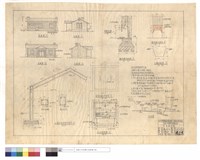 藏品(正,背,右,左面圖、山墻柱梁加強,土溝剖面圖、蓄水過濾持平面,A-A剖面,升位圖、壁炉口縮小剖,正面圖)的圖片