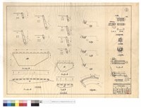 藏品(11K+600,11K+450駁坎、C,B'C,A'B,A斷面,引水溝平面圖、45公分寬蓋版詳細圖、出,進水口斷面圖、52K+290版涵及引水溝,平面圖)的圖片