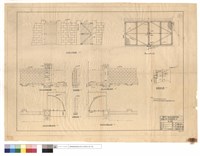 藏品(E、F門正背面圖、A、B門及空心磚牆,補強柱正,平,側面圖、鐵門、鐵環絞鏈詳圖)的圖片