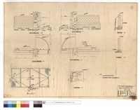 藏品(A、B門及空心磚牆,補強柱正,平,側面圖、鐵門、鐵環絞鏈詳圖)的圖片