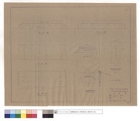 藏品(正,背立,平,側,斷面圖、屋架圖、鐵皮翻窗,單扇搖門詳細圖)的圖片
