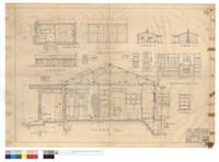藏品(平,正側剖面暨門窗詳細)的圖片