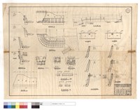 藏品(翼墻側,平,橫斷面,展開、邊溝斷面、版涵剖面、蓋版詳細圖、平面圖、駁坎正,斷面)的圖片